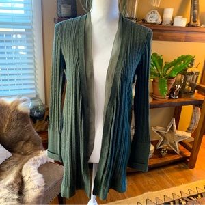Simply Vera army dark green comfy sweater cardigan